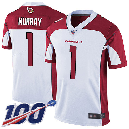 Arizona Cardinals Limited White Men Kyler Murray Road Jersey NFL Football #1 100th Season Vapor Untouchable